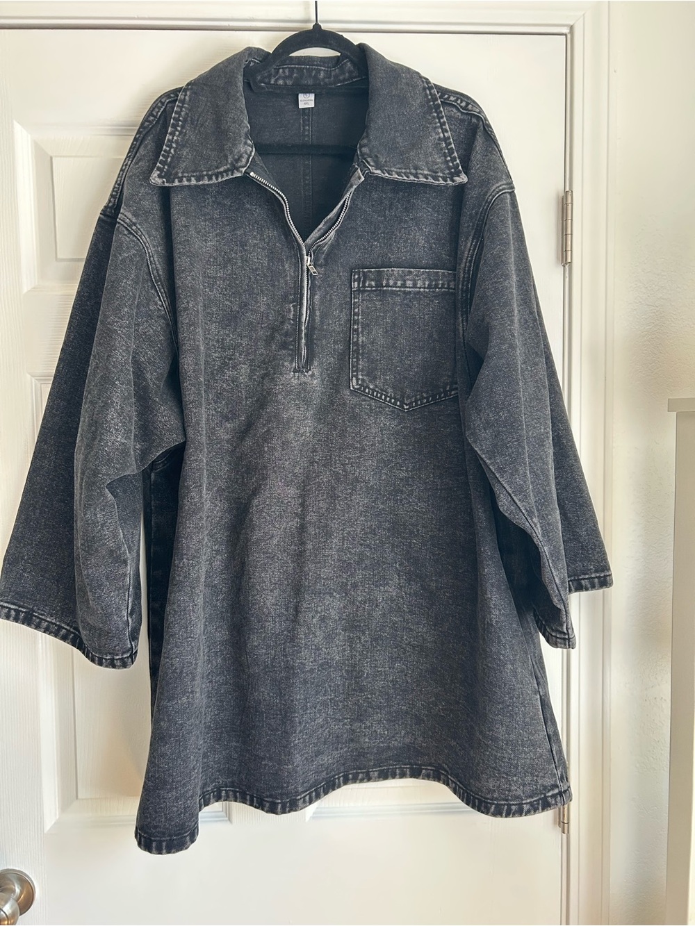 Elengatine black denim mini dress size 4x
